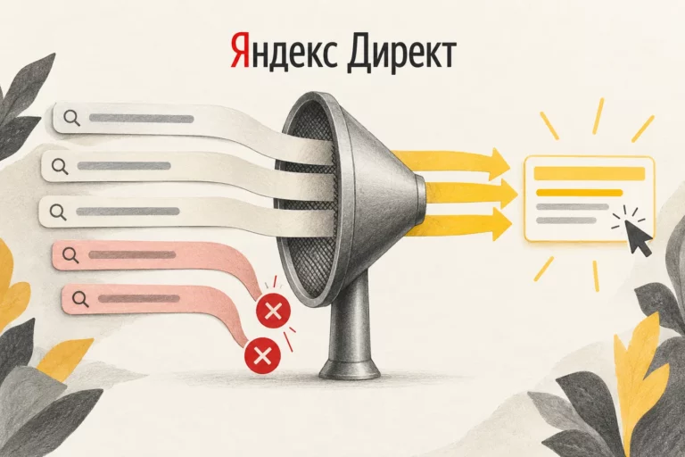 Исключение неподходящих запросов в Яндекс Директе