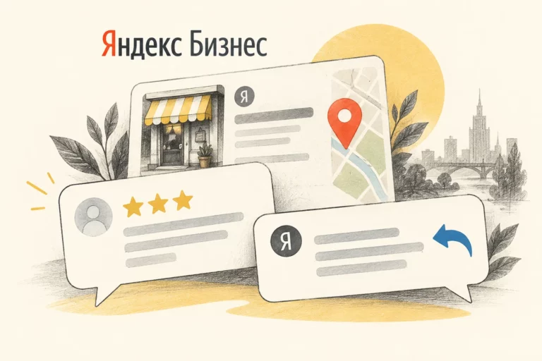Отзыв и ответ компании в Яндекс Бизнесе